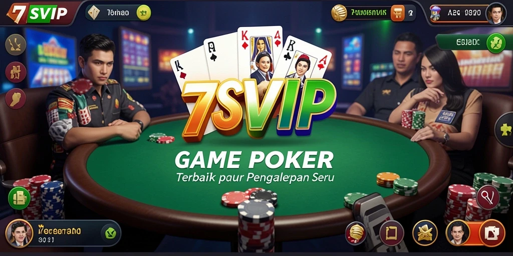 Tampilan menarik dari gameplay poker di 7SVIP.