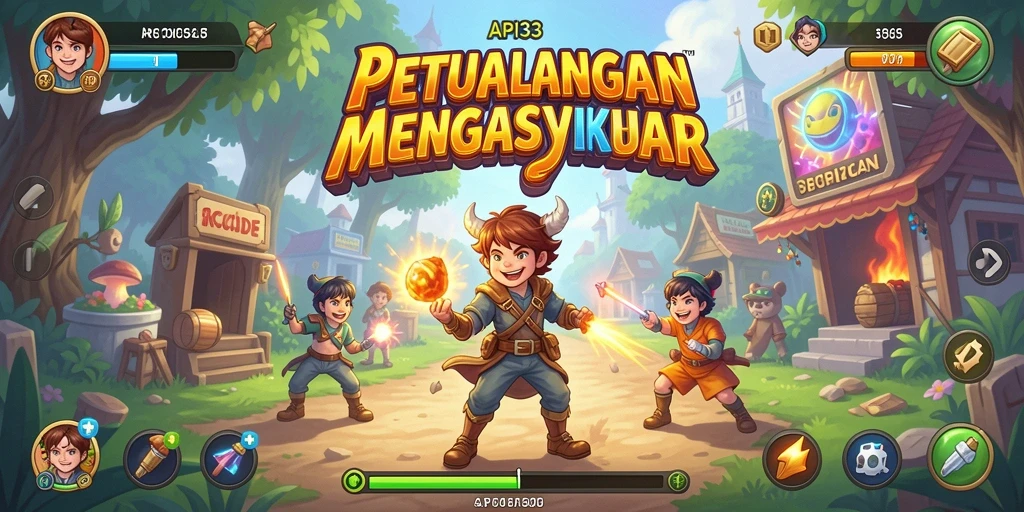 Screenshot utama API33 menampilkan aksi gameplay arcade yang menarik.