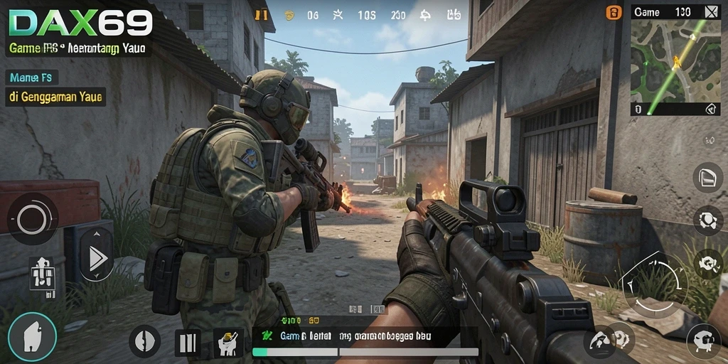 Tangkapan layar gameplay DAX69 yang intens dan seru.