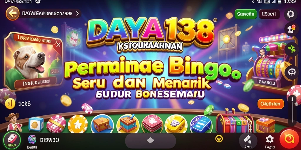 Screenshot DAYA138 memperlihatkan suasana penuh warna saat bermain Bingo.