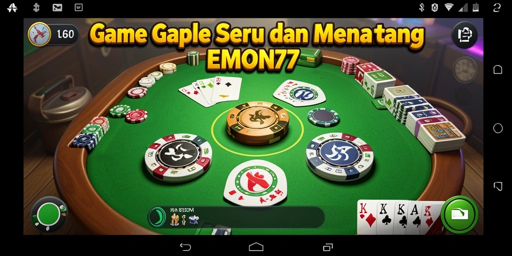 Gameplay seru EMON77 yang penuh tantangan Gaple.