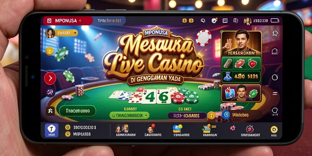 Tampilan gameplay Live Casino yang menarik di MPONUSA.