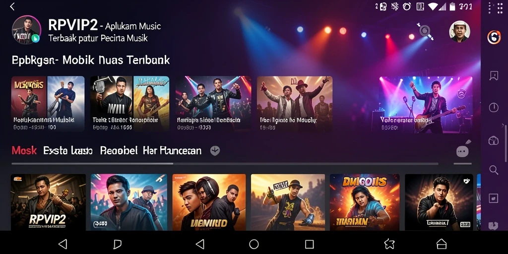 Tampilan gameplay RPVIP2 menampilkan pengalaman musik yang interaktif.