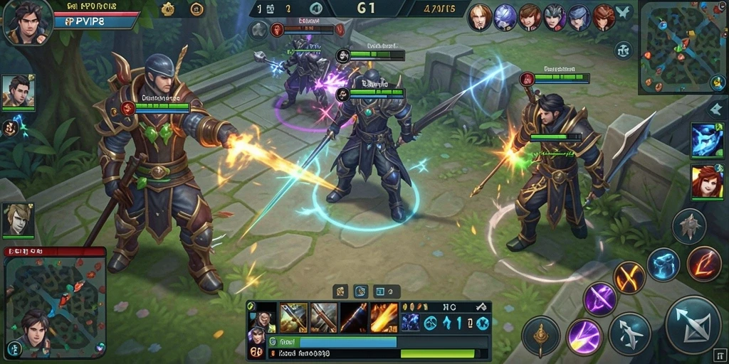 Tampilan gameplay mendalam RPVIP8 dengan strategi dan manajemen sumber daya.