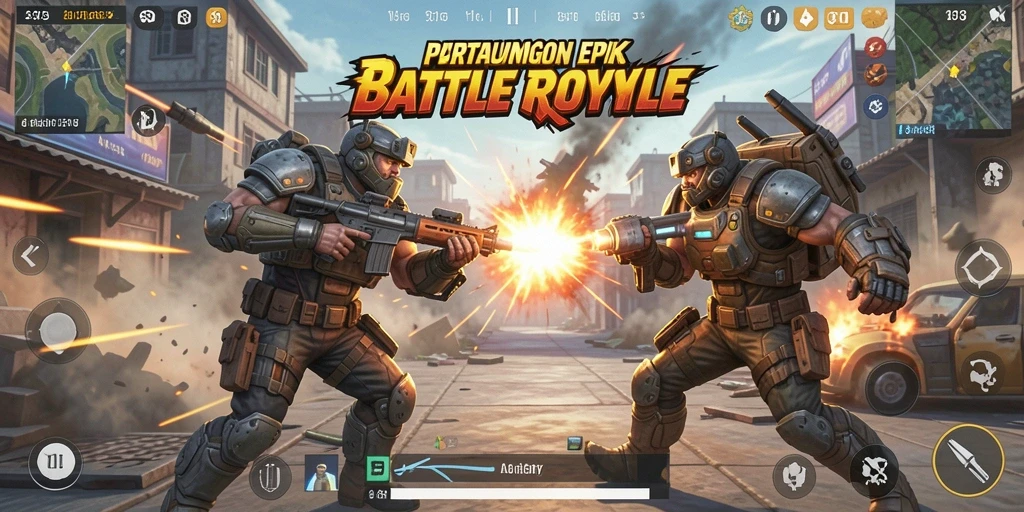 Tangkapan layar epic gameplay S13 dalam pertempuran Battle Royale.