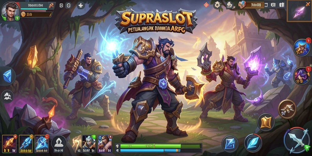 Gameplay menegangkan dalam SUPRASLOT dengan aksi pertempuran yang seru.