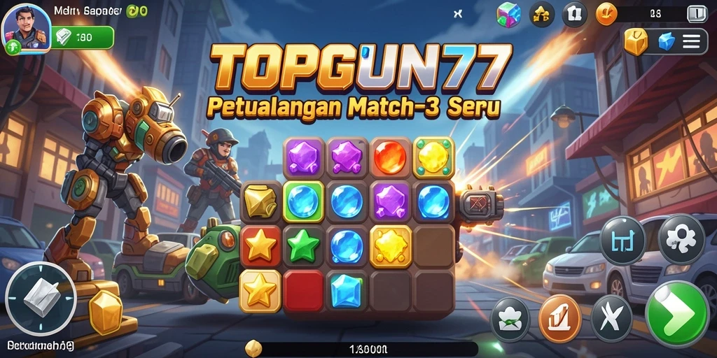Gameplay seru dan penuh warna di TOPGUN77.