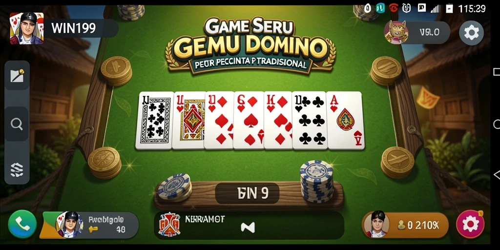 Screenshot utama WIN199 menampilkan gameplay seru dan interaktif permainan Domino.